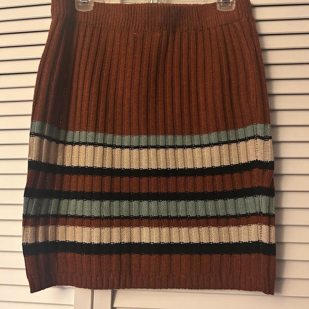No Boundaries Juniors Ribbed Striped Knit Sweater Skirt Y2K Size Large 11-13 - Picture 8 of 8